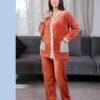 Flora Mode Pyjama polaire boutonné – Réf 17260 – Rouille
