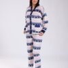 Flora Mode Pyjama polaire boutonné jacquard – Réf 17382 – Bleu marine Flora Mode Pyjama polaire boutonné jacquard – Réf 17382 – Bleu marine