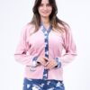 Flora Mode Pyjama velours boutonné imprimé ours – Réf 17428 – Rose et bleu