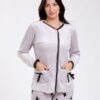 Flora Mode Pyjama velours boutonné imprimé pingouins – Réf 17527 – Gris Flora Mode Pyjama velours boutonné imprimé pingouins – Réf 17527 – Gris