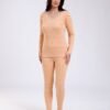 Flora Mode Ensemble thermique torsadé dentelle – Réf 18046 – Pêche