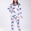 Flora Mode Pyjama imprimé Stitch – Réf 18071 – Écru