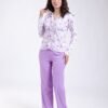 Flora Mode Pyjama haut imprimé à volants – Réf 18083 – Lilas Flora Mode Pyjama haut imprimé à volants – Réf 18083 – Lilas