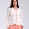Flora Mode Pyjama haut à pois nœuds – Réf 18085 – Corail