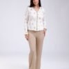 Flora Mode Pyjama haut à pois nœuds – Réf 18085 – Beige