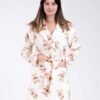 Flora Mode Robe de chambre polaire oursons – Réf 18086 – Écru