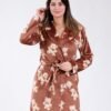 Flora Mode Robe de chambre polaire oursons – Réf 18086 – Marron