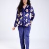 Flora Mode Pyjama polaire boutonné oursons – Réf 18089 – Bleu marine