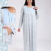 Flora Mode Chemise de nuit longue fleurie – Réf 18448 – Bleu ciel fleuri