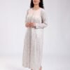 Flora Mode Chemise de nuit longue fleurie – Réf 18448 – Pêche fleuri