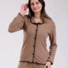Flora Mode Pyjama côtelé galon – Réf 18512 – Camel