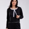 Flora Mode Pyjama haut dentelle et pantalon – Réf 18679 – Noir