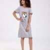Flora Mode Chemise de nuit imprimée Snoopy fille – Réf 18728 – Gris