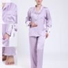 Flora Secret Pyjama satin chemise nœuds – Réf 18211 – Lilas