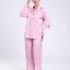 Flora Secret Pyjama satin chemise nœuds – Réf 18211 – Rose