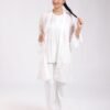 Flora Secret Ensemble pyjama et peignoir dentelle 3 pièces – Réf 18322 – Blanc cassé