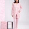 Flora Secret Ensemble pyjama et gilet ajouré 3 pièces – Réf 18423 – Rose