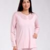 Flora Secret Ensemble pyjama et gilet ajouré 3 pièces – Réf 18423 – Rose clair