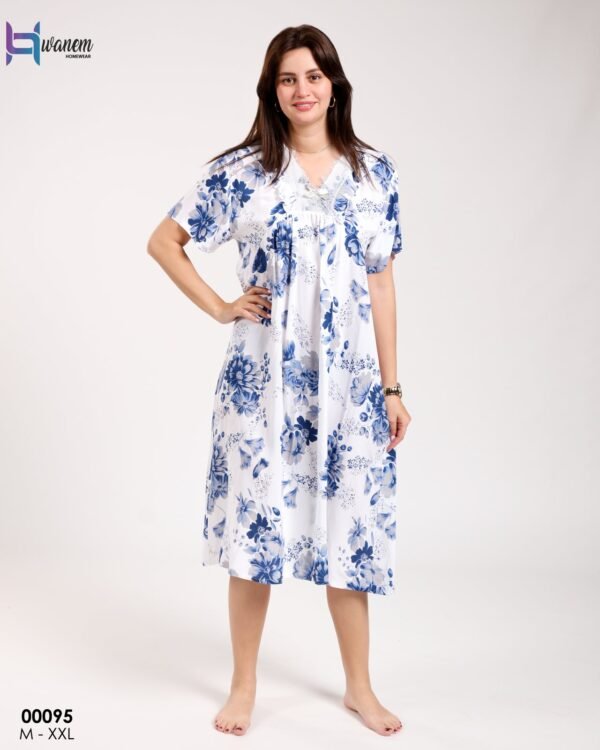 Hawanem Chemise de nuit – Réf 00095 – Bleu