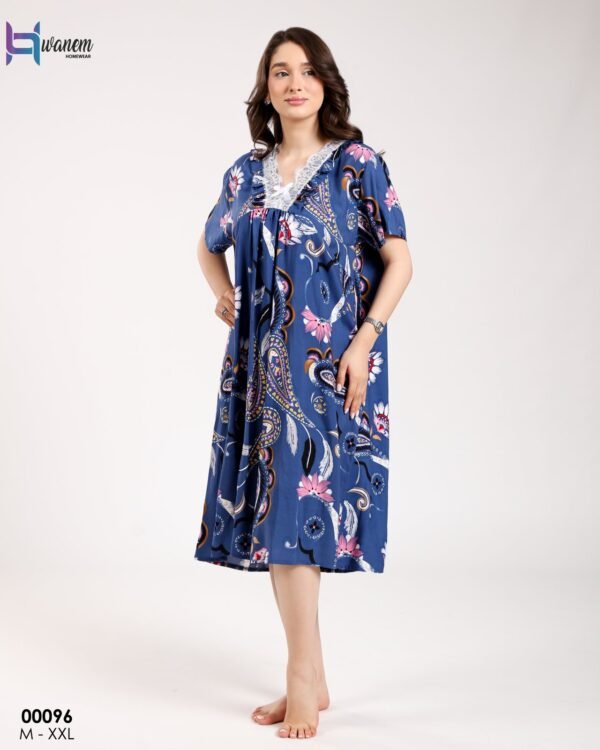 Hawanem Chemise de nuit – Réf 00096 – Bleu marine