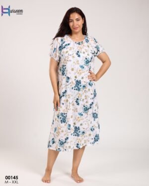 Hawanem Chemise de nuit – Réf 00145 – Bleu