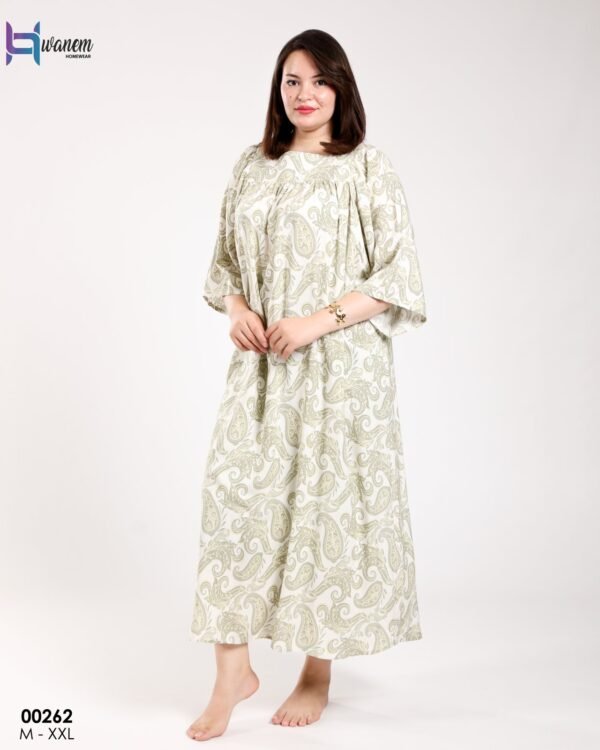 Hawanem Robe d'intérieur – Réf 00262 – Vert sauge