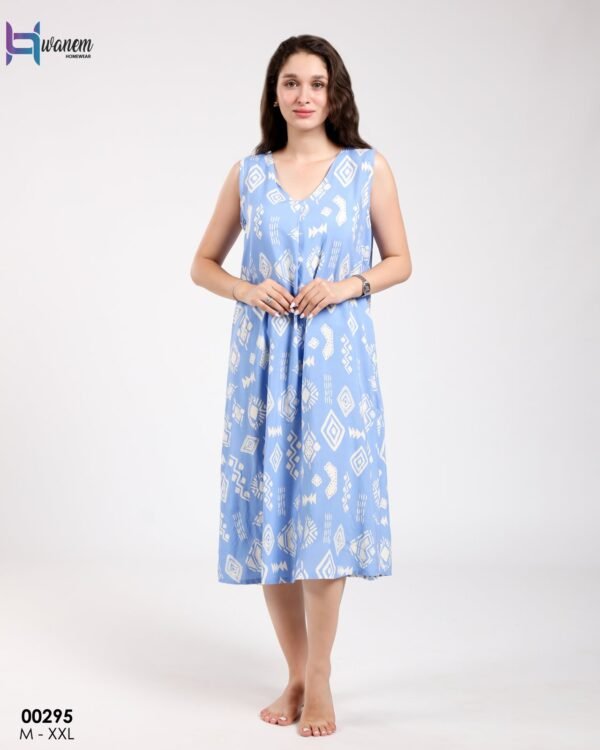 Hawanem Chemise de nuit – Réf 00295 – Bleu ciel