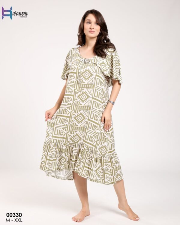 Hawanem Chemise de nuit – Réf 00330 – Kaki