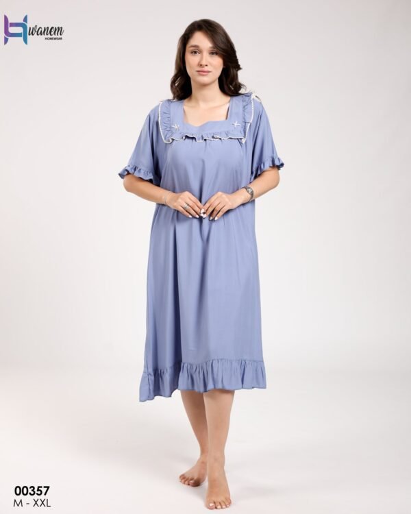 Hawanem Chemise de nuit – Réf 00357 – Bleu
