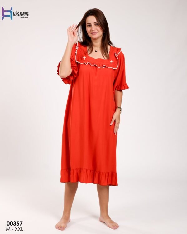 Hawanem Chemise de nuit – Réf 00357 – Rouge