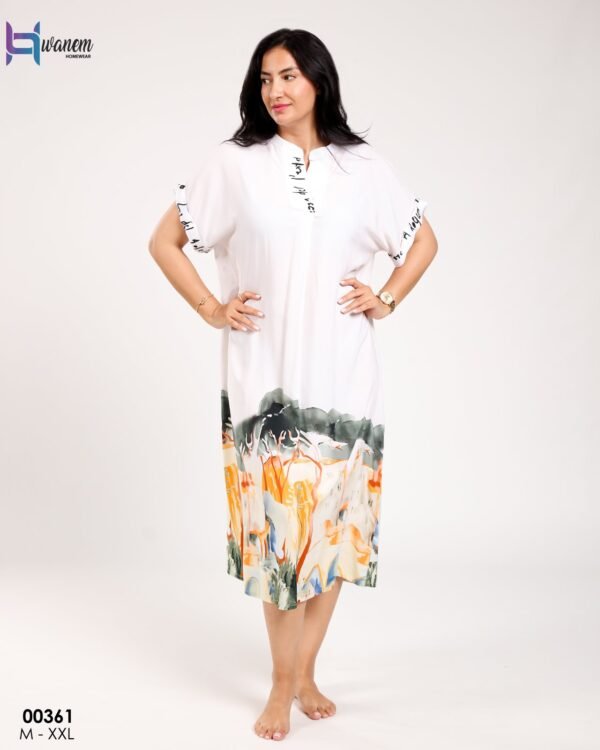 Hawanem Robe d'intérieur – Réf 00361 – Blanc