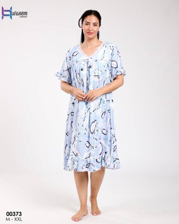 Hawanem Chemise de nuit – Réf 00373 – Bleu ciel