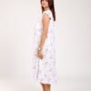 Hawanem Chemise de nuit – Réf 00379 – Blanc fleurs fuchsia