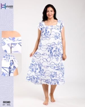 Hawanem Chemise de nuit – Réf 00380 – Bleu