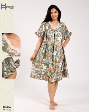 Hawanem Chemise de nuit – Réf 00486 – Kaki