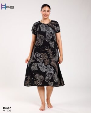 Hawanem Chemise de nuit – Réf 00547 – Noir