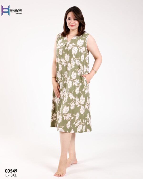 Hawanem Chemise de nuit – Réf 00549 – Kaki