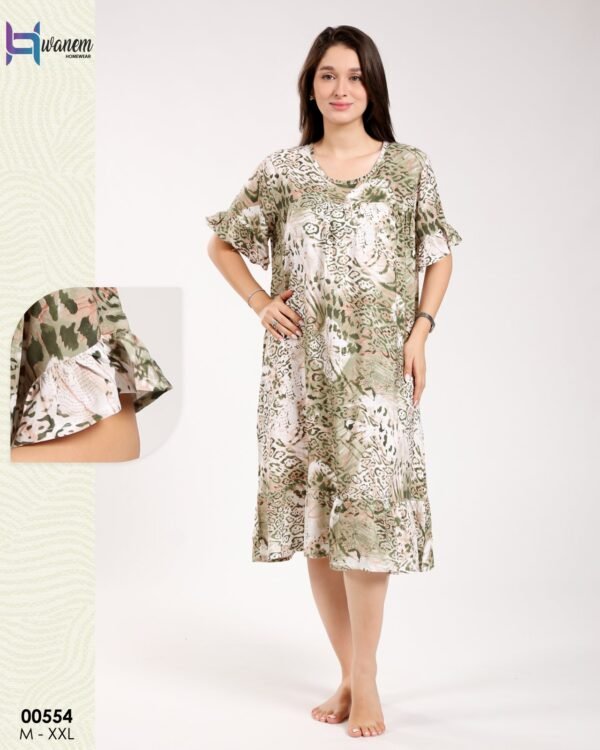 Hawanem Chemise de nuit – Réf 00554 – Kaki