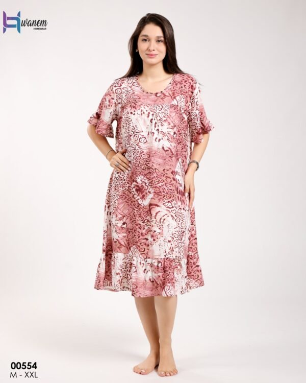 Hawanem Chemise de nuit – Réf 00554 – Rose