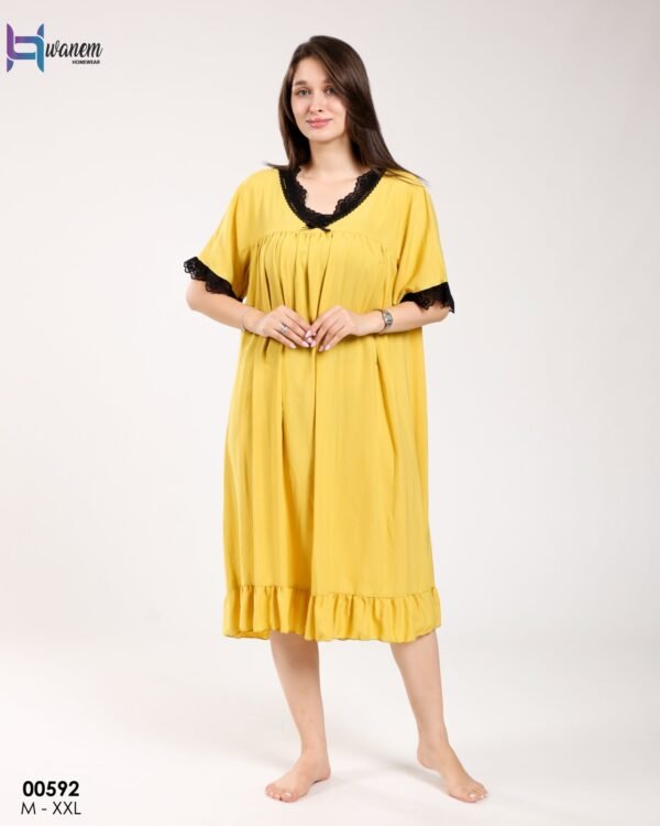 Hawanem Chemise de nuit – Réf 00592 – Jaune
