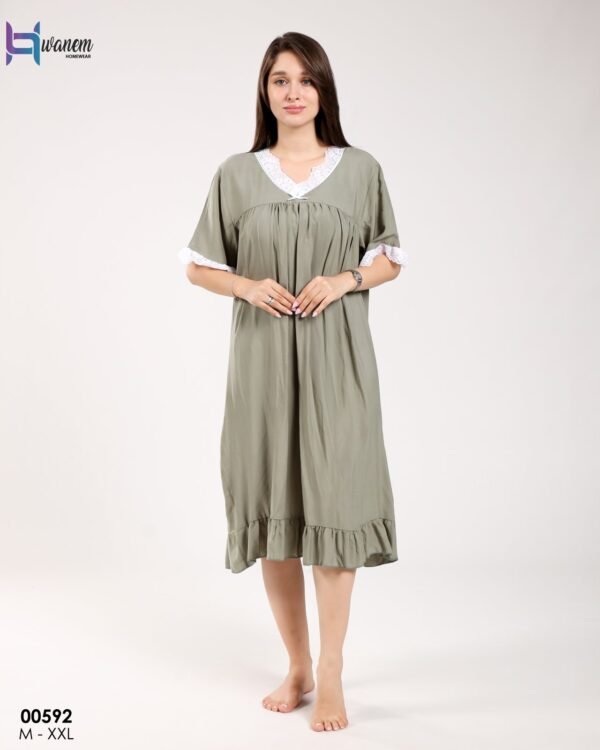 Hawanem Chemise de nuit – Réf 00592 – Kaki
