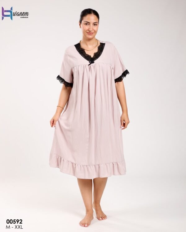 Hawanem Chemise de nuit – Réf 00592 – Vieux rose