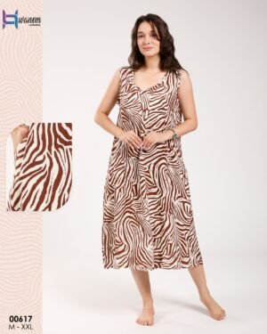 Hawanem Chemise de nuit – Réf 00617 – Marron