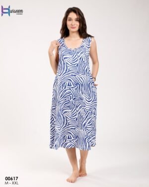 Hawanem Chemise de nuit – Réf 00617 – Bleu