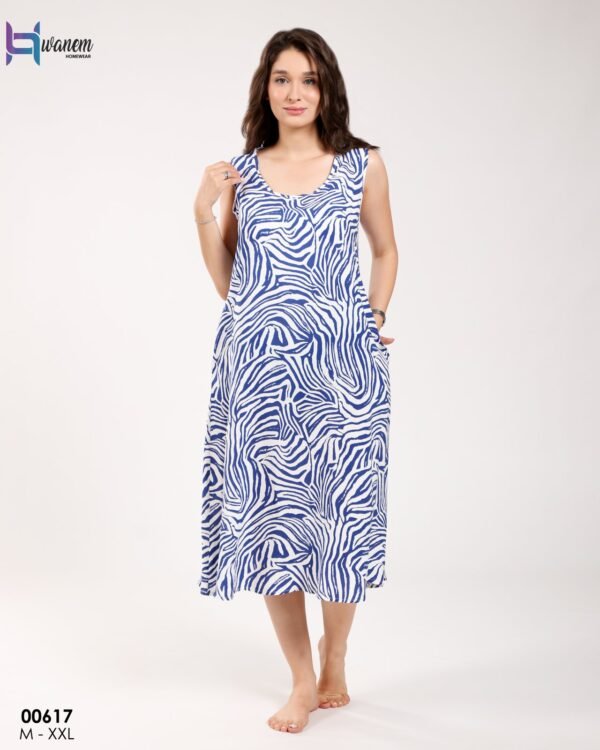 Hawanem Chemise de nuit – Réf 00617 – Bleu