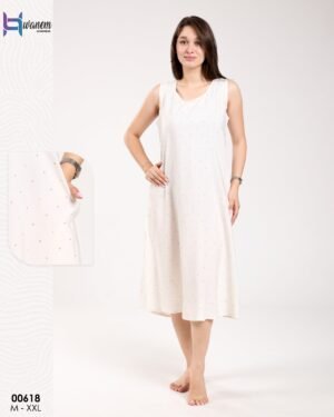 Hawanem Chemise de nuit – Réf 00618 – Écru