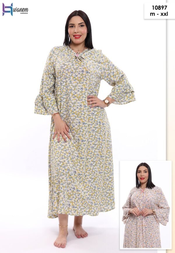 Hawanem Robe d'intérieur longue – Réf 10897 – Couleurs assorties