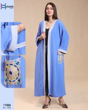 Hawanem Kimono long – Réf 11026 – Bleu
