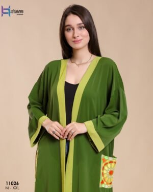 Hawanem Kimono long – Réf 11026 – Vert