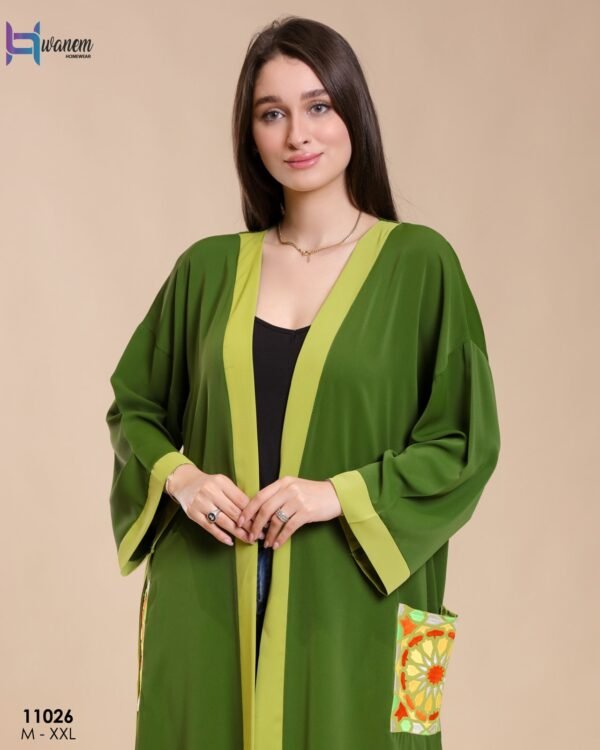Hawanem Kimono long – Réf 11026 – Vert